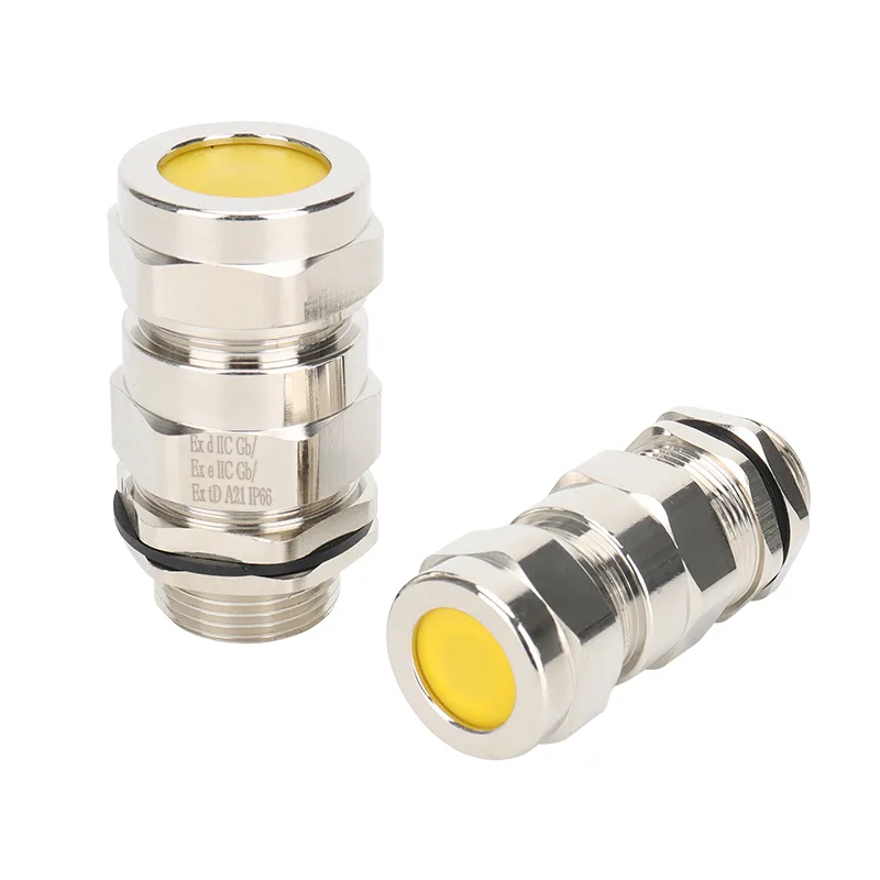 Nickel-Plated Brass Double Compression Armored Cable Gland